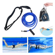 Justerbart pool simband simmotståndsbälte pool motströms simband för poolhängande simträning bungee simmotstånd