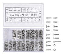 Mikro Phillips Skruvsats, 1000st Rostfritt Stål & Plast Glasögonreparationsset, Omfattande Litet Reparationskit för Solglasögon, Klockor & Elektronik