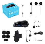 Motorcykelhjälm Headset, 6 Riders Kommunikation, FM Radio Integration, 1 st FX6