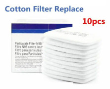 10 st bomullsfilter/patron ersättningsfilter för 6000501 6200 7502 6800-serien.