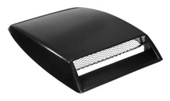 Universal bilhuv scoop sport racing luftflöde inspelning turbo motorhuv ventilationsgaller lock (1 st, svart)