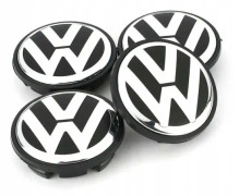 4-pack - Volkswagen VW navkapslar / hjulnavsemblem - bilsilver 56 mm