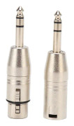 2 st 1/4 tum TRS till XLR-adapter 6,5 mm stereo 1/4 TRS hane till XLR 3-stifts hona och hane stereo balanserad ljudkontakt