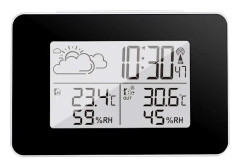 Innovativ Väderstation, Trådlös Inomhus- och Utomhustermometer med Hög Stabilitet och Precision, Digital Trådlös Färgprognos, Batteridriven