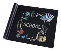Slät Matt Finish Blackboard Väggdekal, Slitstark Vinyl För Kreativ Design Giftfri, Lätt Att Installera Rutnät På Baksidan, Lämplig För