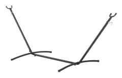 Morres hängmatta ram för hängmatta hängmatta stativ med krokar trädgård strand metall 280 x 120 x 110 cm upp till 120KG