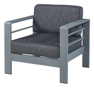 Trädgårdsfåtölj Avise 62x81x70 cm antracit [casa.pro]