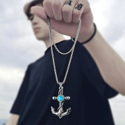Europeiska och amerikanska herr- och dammode Liten ängel Halsband Hip Hop Cool Titanstål Hänge hiphop Mångsidig Personlighet Enkelt Hänge