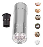 Äggtestare LED Cool Light Äggkandlare Lampa Inkubator för Ankägg Gåsägg Kran Vaktelägg FågeläggSilver