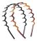 4 Pcs Plastic Hair Combs Headbands, Comfortable Wavy Toothed Headbands, Hard Headbands for Women Men Girls, 4 Styles
