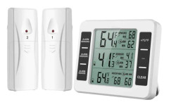 Kyl/frys termometer, trådlös kyltermometer med 2 sensorer