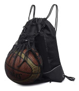 Perfekt för alla bollsporter, hopfällbar softballryggsäck, justerbar axelrem, kvalitetsmaterial, bottenseparerad ficka, svart (16\" x 19\")