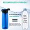 Filterflaska, med 4-stegs filterhalm för camping, vandring, utlandsresor, nödsituationer, backpacking - 500 ml