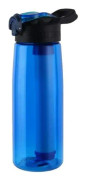 Filterflaska, med 4-stegs filterhalm för camping, vandring, utlandsresor, nödsituationer, backpacking - 500 ml