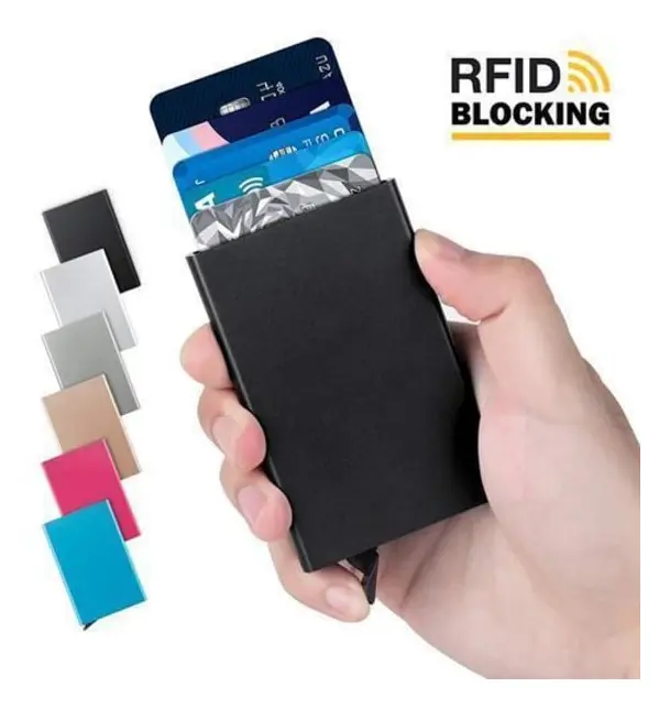 Pop-up-korthållare med RFID-signalblockering gold