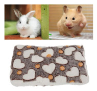 Hamster Varm Fleece Pad Mjuk och Bekväm Hamster Vinter Varm Sov Pad för Hamster Kaniner ChinchillaS Brun