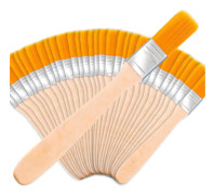 30-pack Platta Penslar 1,4 cm Målarpensel med Trähandtag 13 cm Liten Platt Pensel för DIY Väggmålning Lackering Lasering