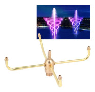 G1/2 Hontråd G3/4 Hantråd 4 Arm Roterande Vattenfontänmunstycke Sprayhuvud Sprinkler för Trädgård Damm