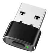 USB-musjiggler, omärkbar, svart