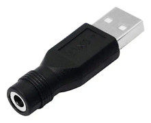 Portabel USB-hane till DC-hona-adapter USB DC 5V-kontaktladdare Jack(4.0x1.7mm)