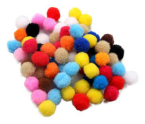 100 st Mix Storlek Mix Färg DIY Hantverk Färgglada Mini Fluffy Pom poms Bollar Bröllop Heminredning