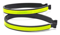 Reflekterande Cykel Ankelband, Reflekterande Cykelklämmor, Reflekterande Cykelbyxklämma, Reflekterande Byxklämma, kompatibel Cyklister, Fluorescerande Gul, Gul