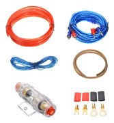 Bilstegsförstärkarkabelsats, 10GA bilstegsförstärkarkabelsats, bilstegsförstärkarkabelsats, förstärkareffekt förstärkarkabel 1500 W biljudskabel, installation