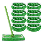 REMAKE Swiffer Mopp Absorberande Svamp Ersättningsduk för Hushålls Torra och Våta Rotationsmoppar 8st Liten Storlek