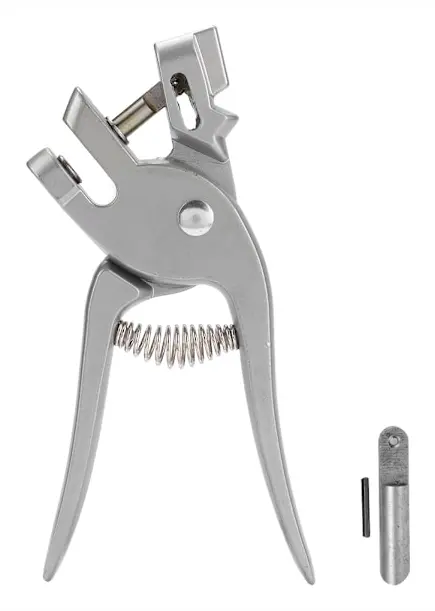 Öronmärkningsverktyg i aluminiumlegering, djuridentifieringsverktyg med extra öronhålsnål, hållbart och hälsomedvetet för boskapsskötsel på gårdar