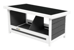 Morres holkar av granträ inkubator med väderbeständigt asfalttak för kycklingar, 66 x 37 x 34 cm, grå