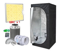 LED Växtlampa, Fullspektrum, Dimbar, Quantum Board-teknologi, QBC 50x50x100, INGEN fläkt