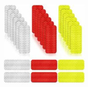 24 st reflekterande varningsetiketter säkerhetsreflekterande etiketter natt synlighetsetiketter vattentäta remsor etiketter för fordon, 1,18 x 3,25 tum