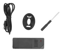Trådlös väderklocka digital termometer hygrometer med pekskärm för hemmabruk USB 5V
