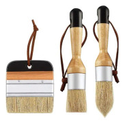 Färgborstar Krita & Vax Färgborstar Borstborstar Möbler Platt Spetsig Rund Kritade Färgborstar 3 Stycken Målningsborste Målningsverktyg3pcs)