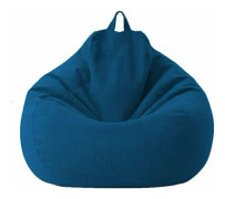 Sittpuff Soffa Säck Lazy Recliner Soffa Överdrag Tyg Fåtölj Överdrag Stolar Överdrag Utan Fyllning Sittpuff Puff Tatami Vardagsrumsmöbler (Blå,