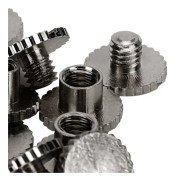 30 Set Boknit Nitar Knurling Platt Mässing Läderbindningsknapp Knapp 9,5x4mm Spik 4mm Skruv(Svart )