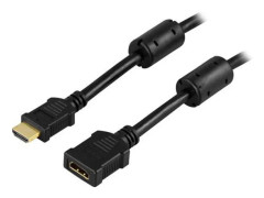 DELTACO HDMI förlängningskabel, 2m - Svart