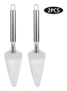 Multifunktionell köksknivsats, rostfritt stål med sågtandad kant, tårtspade & tårtskärare, solid konstruktion, rostbeständig, hopfällbar design för