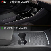 Tesla Model 3 Model Y 2021 2022 2023 Center Console Wrap Kit Carbon Fiber Console Cover Interior Decoration Wrap Kit för Tesla Tillbehör (Matte