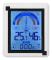 LCD-pekskärm väderklocka digital temperatur hygrometer