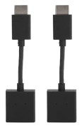 Platsbesparande ren koppartråd, HDMI hane till hona adapter förlängningskabel stöder 4K UHD guldpläterad kontakt 2st