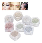 8 lådor glitter färgglada plast glänsande dekoration tillbehör mögeltillverkning hantverk DIY-material
