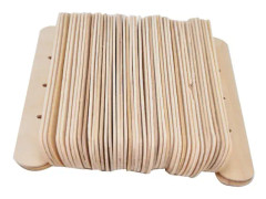 50 st ljushållare i björk, enkel att använda, återanvändbar trävaxhållare för att göra ljus 150 x 20 mm 3 hål