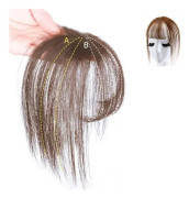 3D Air Bangs Hår Topper Extension Osynlig Sömlös Tunn Neat Air Bangs