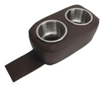 Pontoon Cup Holder Med Dubbel Rostfritt Stål Cup Holder Bärbar Dryck Flaskhållare för RV Yachet Båt Bil