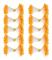 900 st konstgjorda ståndare gips orange färg dubbelände simuleringsbukett gör tillbehör (1 mm (14 #))