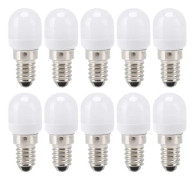 10 st E14 LED-lampa i rostfritt stål 1,5 W för ljuskrona, taklampa, skåp, vägglampa och bordslampa