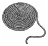 Fogtätning för insats och spis, 10 mm x 4 m, impregnerad med grafit, tätningslist av glasfiber, skorstensfog