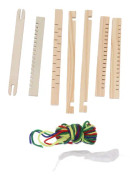 Barnvävstol Lätt Användning Hand-Öga Koordination Hållbar Trä Vävstol Kit för Nybörjare Vuxen Hantverk DIY