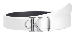 Calvin Klein Jeans Round Mono Plaque 25mm Bälte Vit 100 cm Man